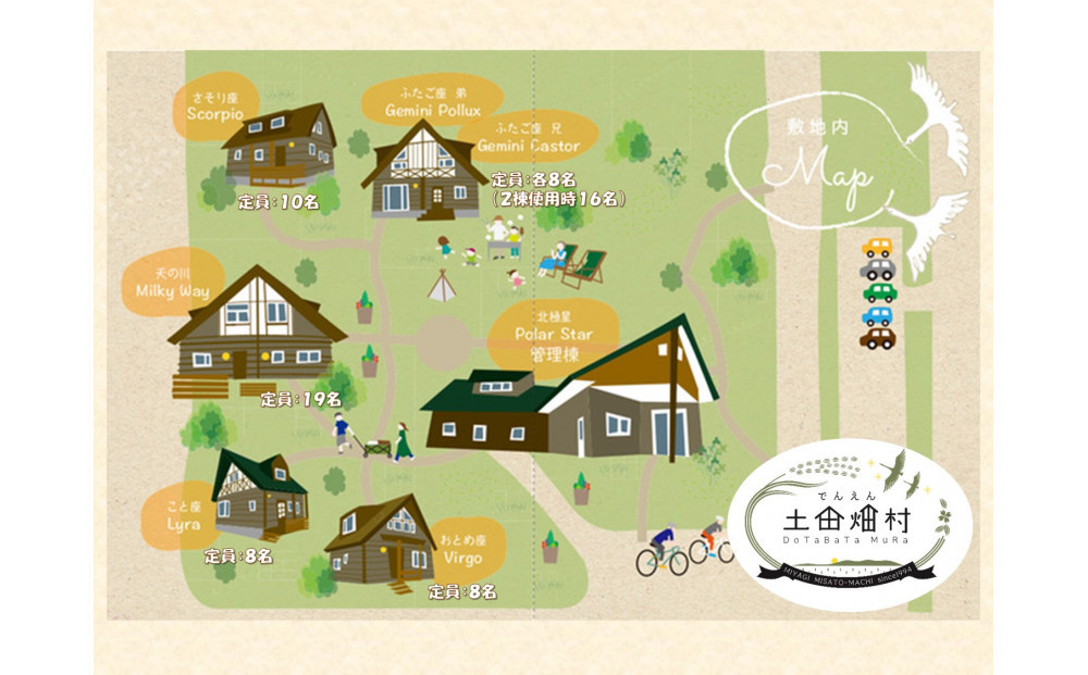 【宮城県美里町】でんえん土田畑村 宿泊補助券 9,000円分（3,000円×3枚）
