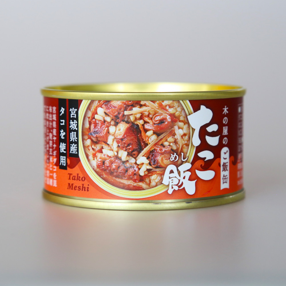 木の屋石巻水産　美里町直売所「防災備蓄・木の屋のご飯缶」たこ飯３缶セット