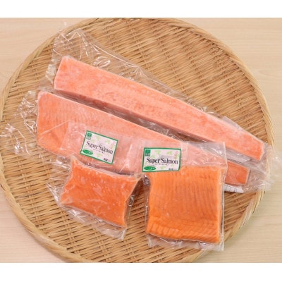 女川産銀鮭「銀王」と「スーパーサーモン」のセット　銀鮭 養殖 国産 宮城 刺身【配送不可地域：離島】