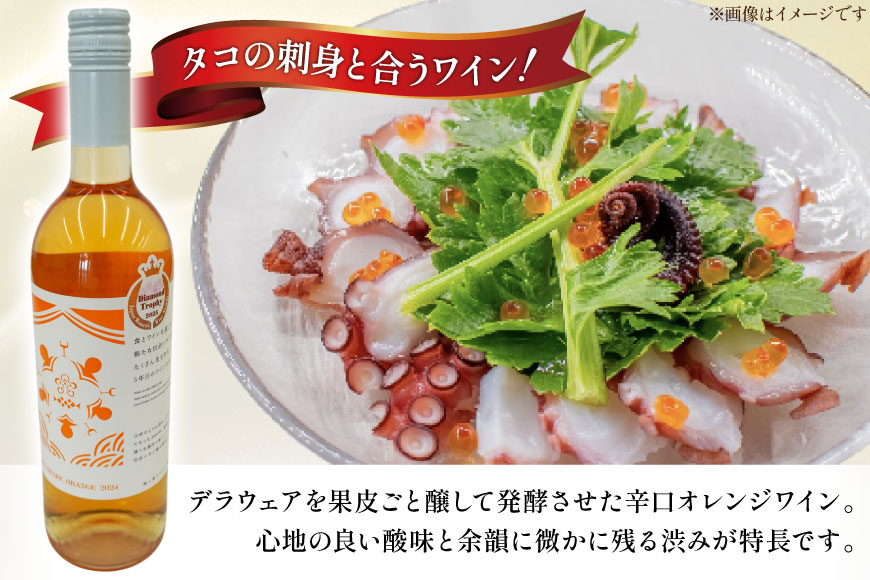 ワイン 南三陸ワイナリー デラウェア・オレンジ 辛口 750ml ×1本 [南三陸さんさんマルシェ 宮城県 南三陸町 m304amh600106] 酒 お酒 オレンジワイン アルコール 晩酌