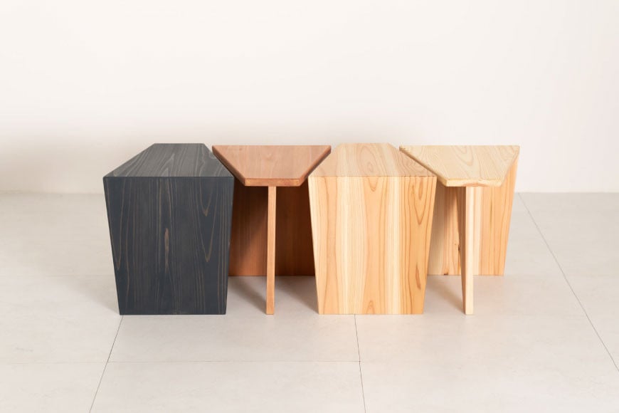 家具 椅子 Grain Stool 柿渋 1点 [丸平木材 宮城県 南三陸町 30bf0005-b] スツール おしゃれ 木製 木 インテリア 杉 日本製 木目 コンパクト 無垢 黒 国産 新生活 一人暮らし