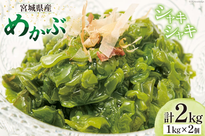 海藻 宮城県産 めかぶ 1kg×2個入 ( 冷凍 ) [カネキ吉田商店 宮城県 南三陸町 30ax0001] メカブ 芽カブ 藻