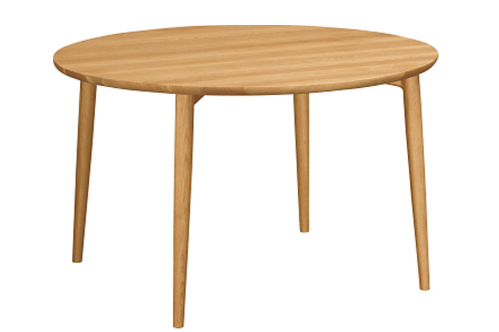 カリモク家具『ダイニング5点セット』CW7601＆DW4351（1200×1200） [ダイニングセット 5点 4人 ダイニング セット テーブル 円形 丸 チェア 椅子 肘付き スリム ローバック 座り心地 背もたれ 肘掛け くつろぎ レイアウト自由 オーク 木材 木製 国産 カリモク 家具 秋田県 秋田市]