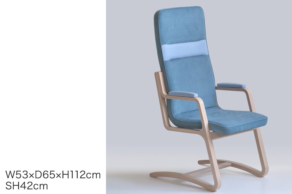 萩原製作所 Converge Hi ブルー コンバージュ ハイバックチェア