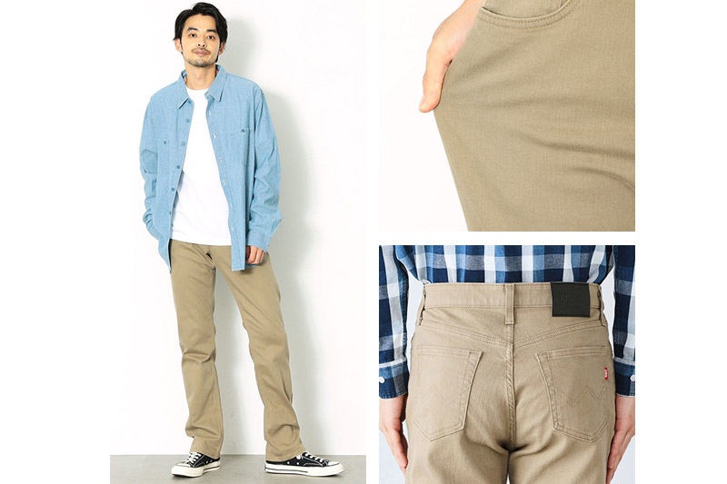 EDWIN インターナショナルベーシック 403 フレックス ふつうのストレートパンツ MENS【33インチ・サンドベージュ】E403F-14-33