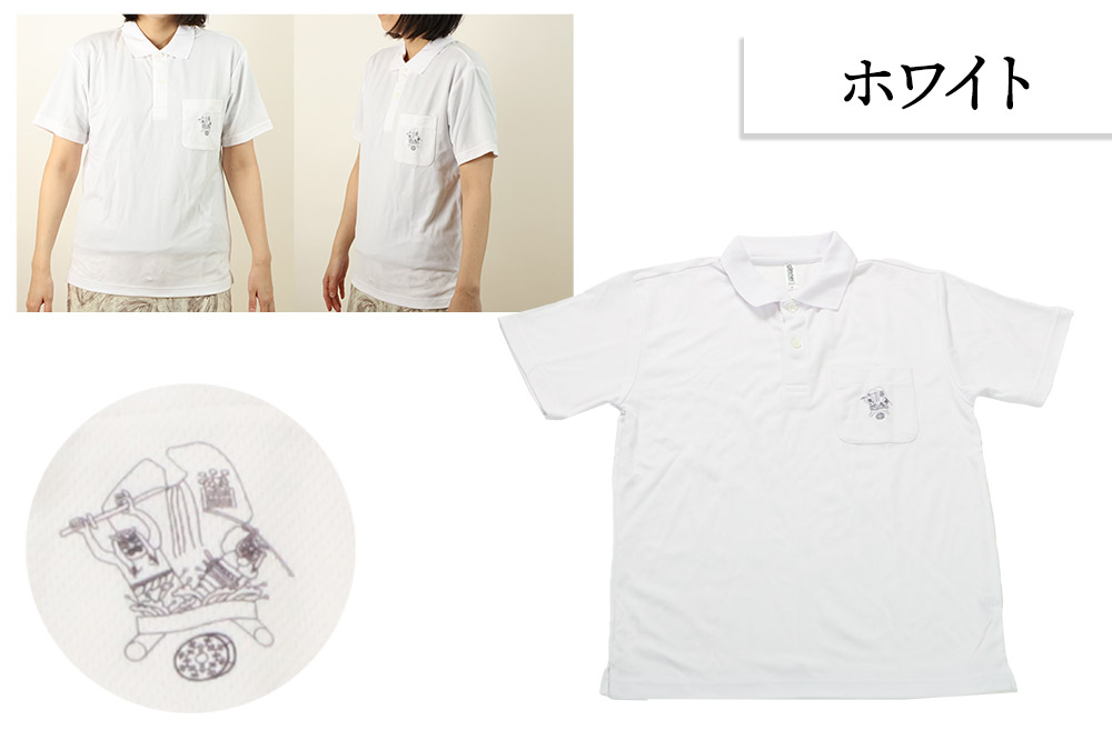 土崎港曳山まつり オリジナルポロシャツ Mサイズ【ホワイト】