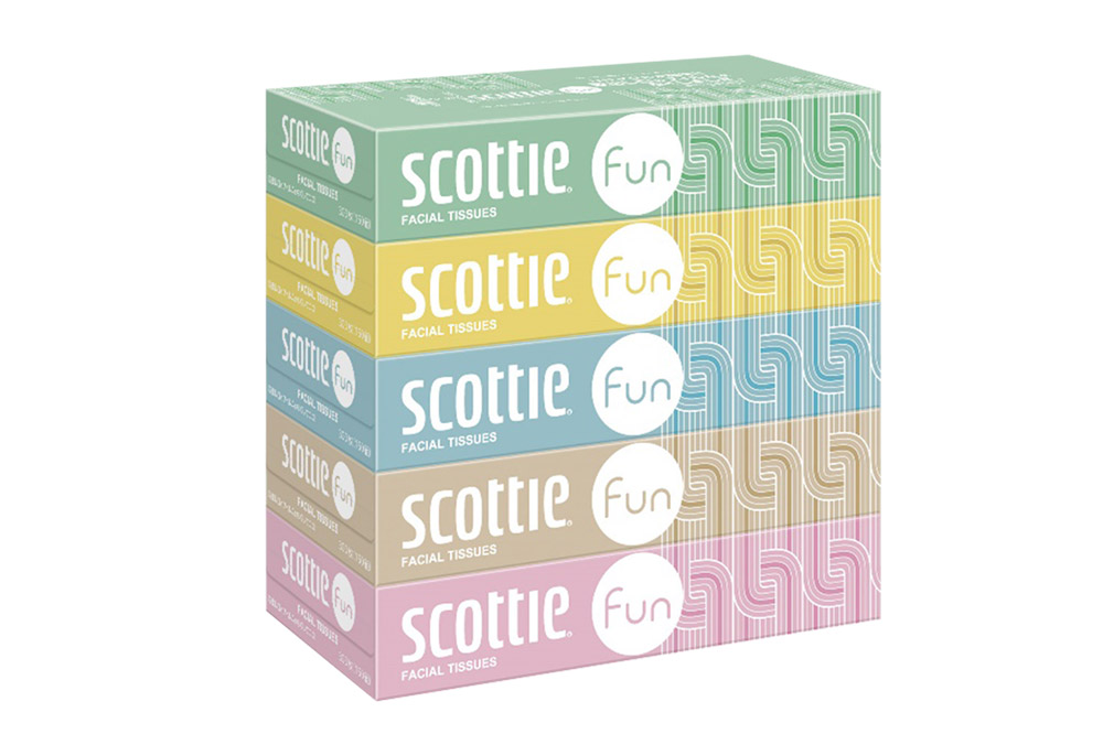 ティッシュペーパー スコッティ ティシュー ファン 150組 5箱×12パック