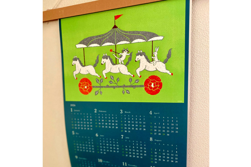 貼り絵作家sanemi 2026年カレンダー（通年用A3サイズ） オルタシア舎