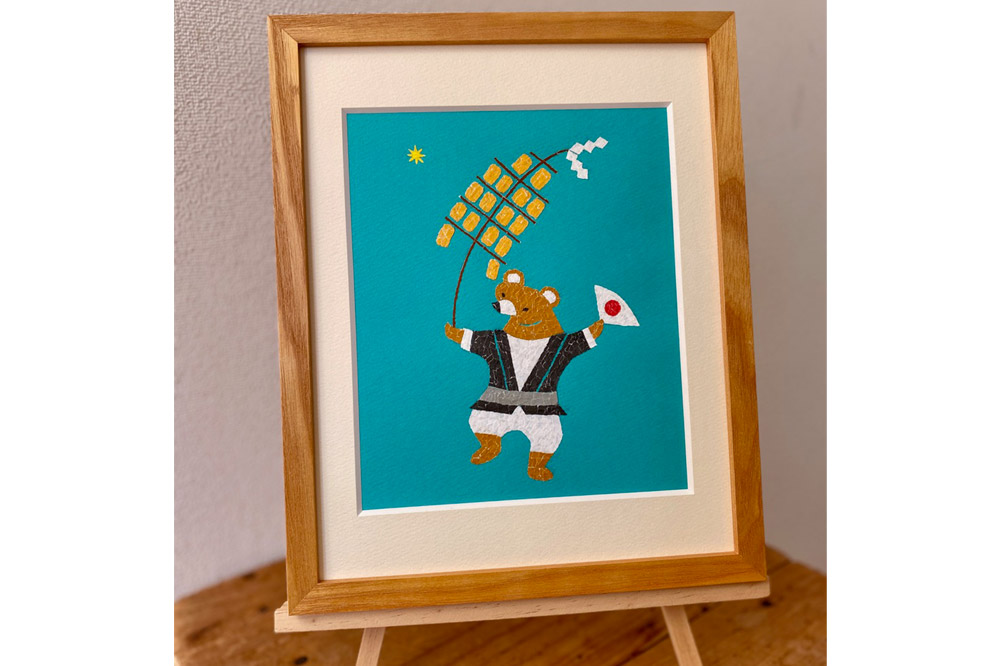 貼り絵作家sanemi 貼り絵原画（額装インチサイズ） オルタシア舎