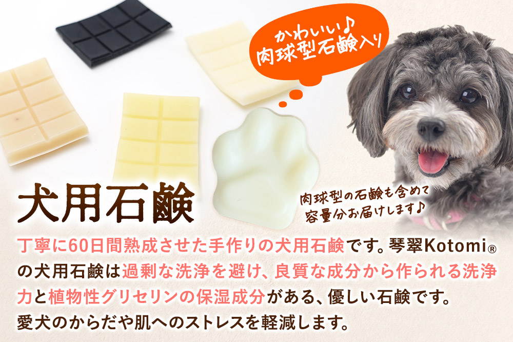 【訳あり】ルベール の 犬用石鹸 【脂性肌（竹炭）】 40g 肉球型石鹸入り クロネコゆうパケット