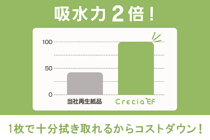 最短翌日発送《6ヶ月ごとに2回お届け》定期便 ハンドタオル クレシアEF ソフトタイプ200 スリムEX 2枚重ね 200組(400枚)×8パック 秋田市オリジナル