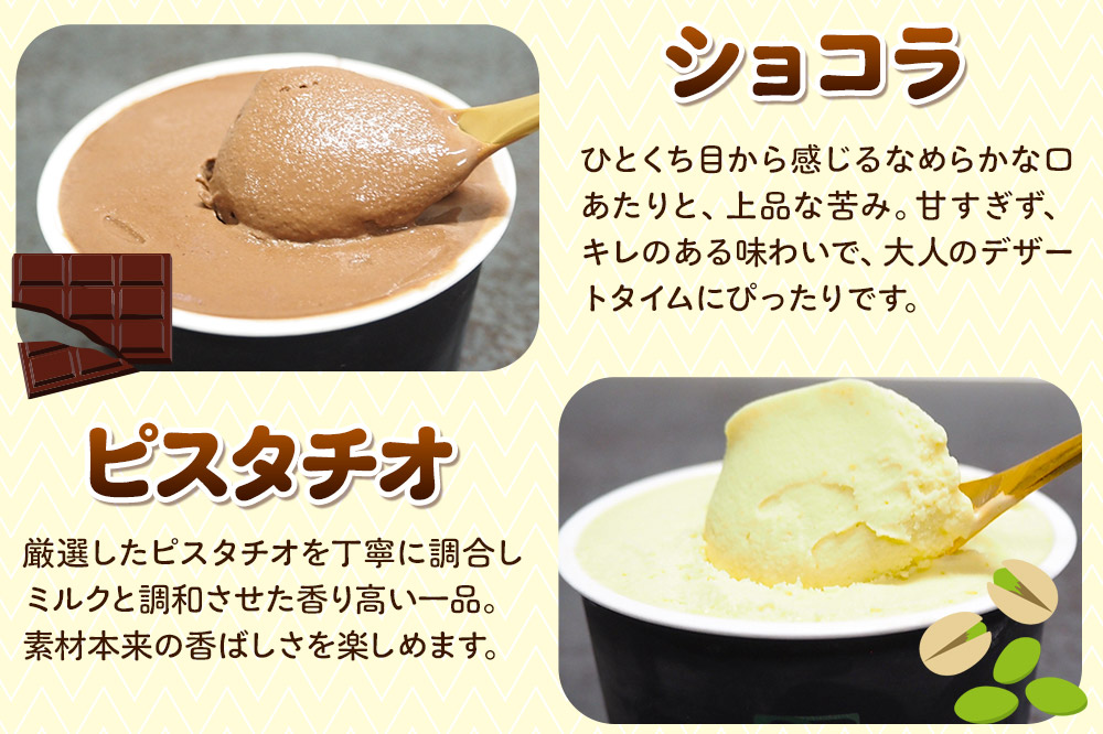 秋田市産 鈴木牛乳の低温殺菌牛乳を使用したアイスクリーム 5種（リッチミルク、バニラ、ショコラ、キャラメル、ピスタチオ）