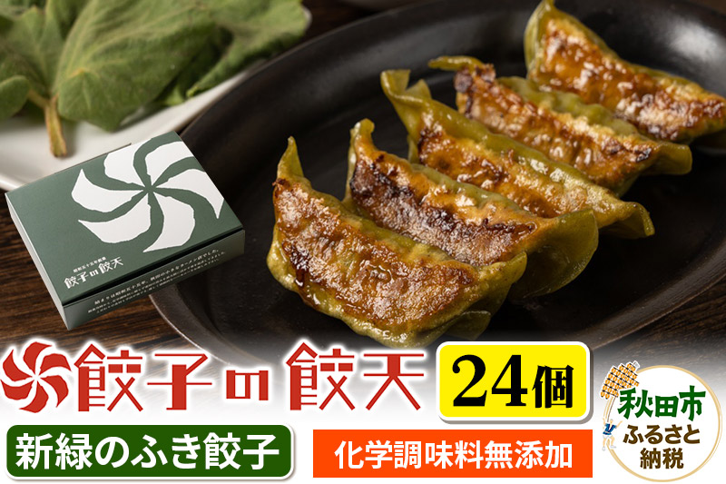 新緑のふき餃子 24個詰合せ 餃子の餃天 化学調味料無添加