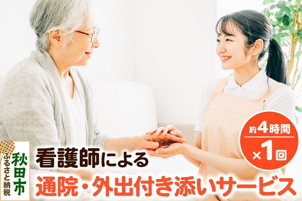 付添い 看護師による通院・外出付き添いサービス 1回 約4時間 レターパックライトでお届け