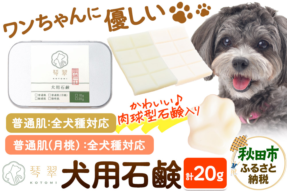 ルベール の 犬用石鹸 【普通肌 ＆ 普通肌（月桃）】 2種 各10g 合計20g 肉球型石鹸入り クロネコゆうパケット