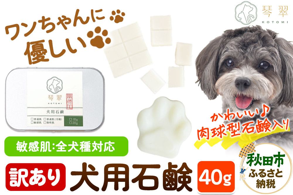 【訳あり】ルベール の 犬用石鹸 【敏感肌】 40g 肉球型石鹸入り クロネコゆうパケット