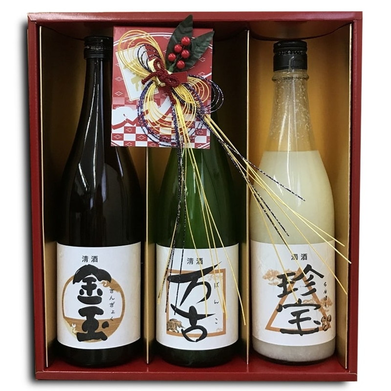 日本酒 金万珍セット 金玉・万古・珍宝 3本セット 各720ml×1本