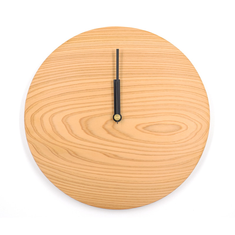 Wooden clock 木の時計（秋田杉）ドットタイプ