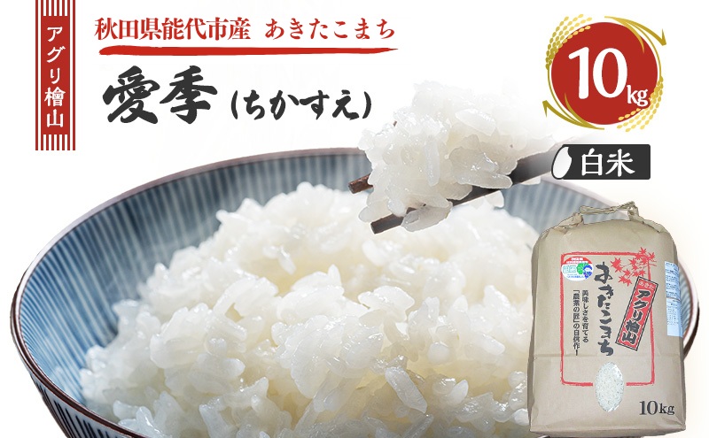令和7年産 アグリ檜山米 愛季(ちかすえ) 白米 10kg  あきたこまち  精米 お米 おこめ こめ コメ ごはん ご飯 大粒 令和7年  秋田 秋田県 能代市