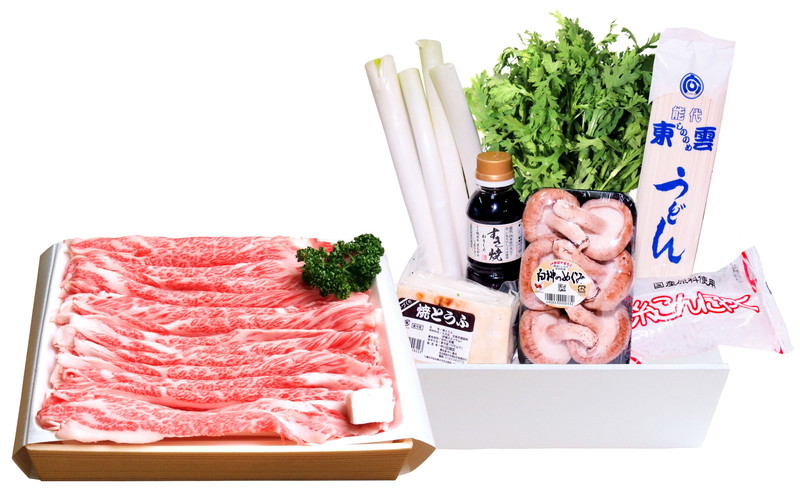 国産 牛肉 鶴形牛バラすきやき鍋セット（約3人前）A4ランク以上 秋田県産