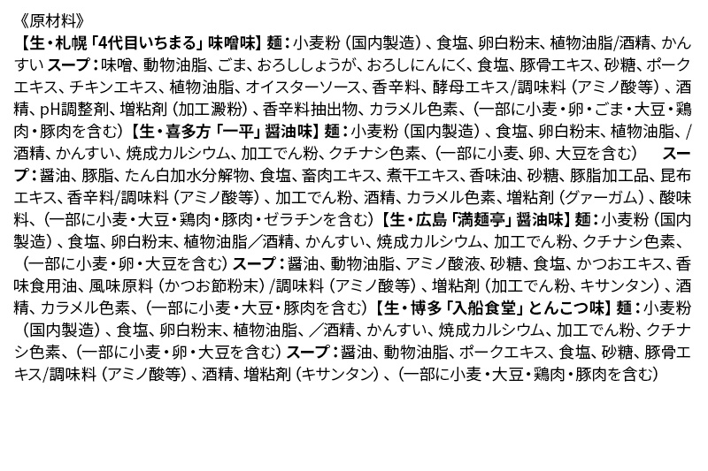 【生麺】全国繁盛店ラーメンセット 4種×2食 計8食