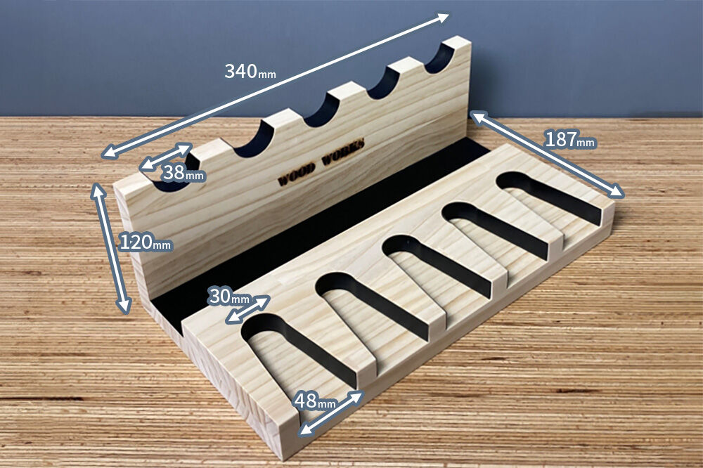 WOOD WORKS ハンドガンスタンド 5丁掛【ミリタリーグリーン】完成品 [WOOD WORKS ウッドワークス 日本製 ガンラック サバゲー ミリタリー エアガン 電動ガン ガスガン 飾る 収納 インテリア]