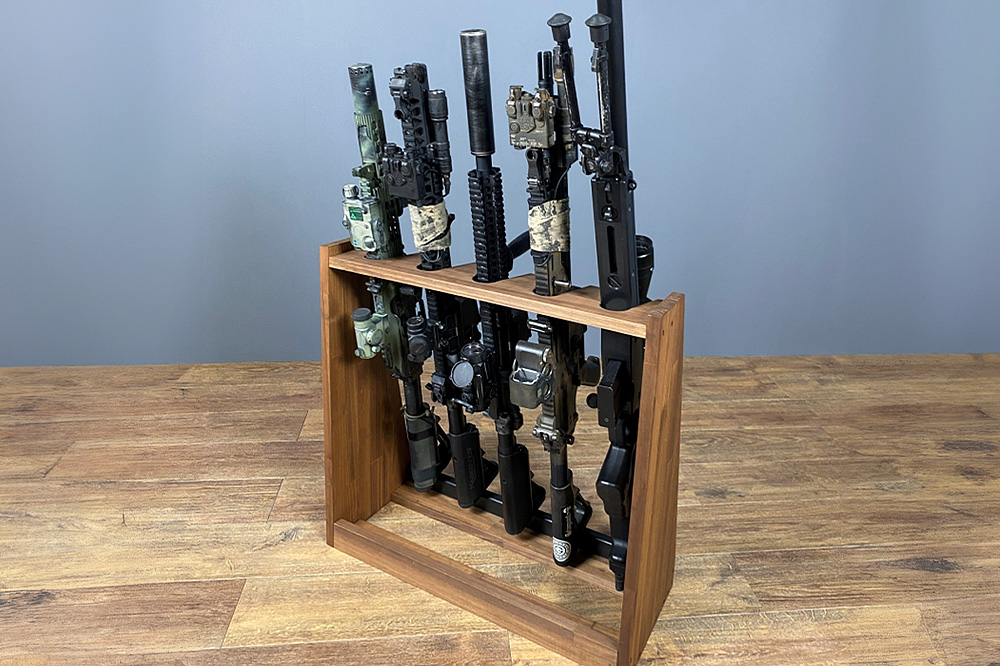 ライフルスタンド 5丁掛【本体：ブラウン】