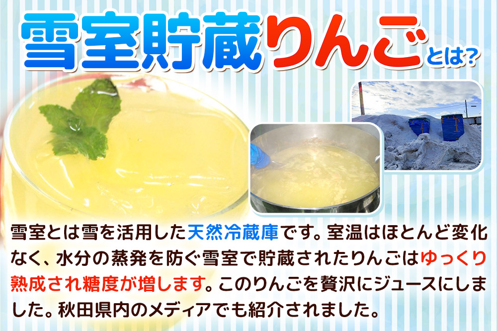 雪室貯蔵りんごを使用した贅沢ふじりんごジュース 20袋