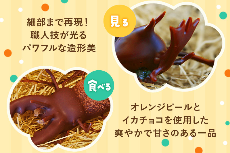 カブトムシの成虫チョコレート＆クワガタチョコレート 小松屋本店 プレゼント インスタ映え お菓子 スイーツ チョコ チョコレート ギフト