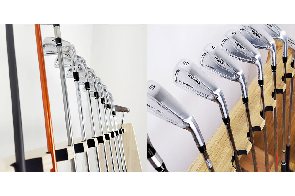 WOODWORKS ゴルフクラブスタンド10本掛け 【本体カラー：ライトブラウン】完成品 [ゴルフクラブスタンド 木製 日本製 10本 ゴルフクラブ収納 ゴルフスタンド クラブホルダー ウッドラック ゴルフ用品収納 ゴルフインテリア ゴルフバー WOODWORKS]