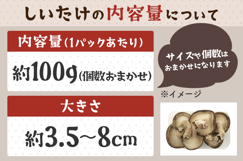 しいたけ 無印品 LS（約100g）×30パック