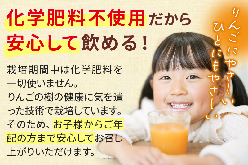 無添加りんごジュース（サンふじ） 185g×10パック×10箱 リンゴジュース