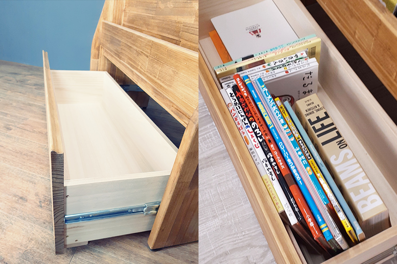 絵本棚(マガジンラック) 【本体：ライトブラウン】