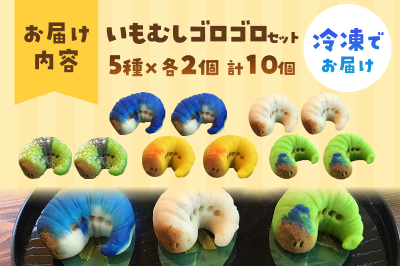 いもむしゴロゴロセット（5種×各2個 計10個）上生菓子 和菓子 小松屋本店 プレゼント インスタ映え お菓子 スイーツ ギフト