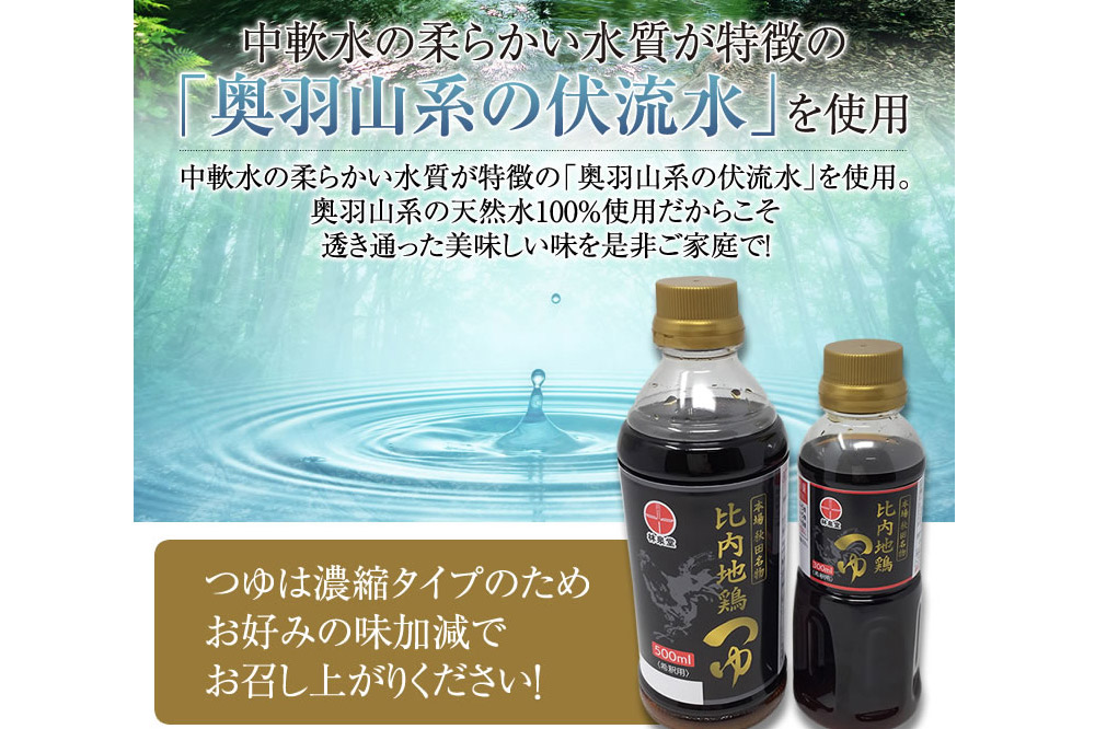 比内地鶏つゆ 500ml×2本