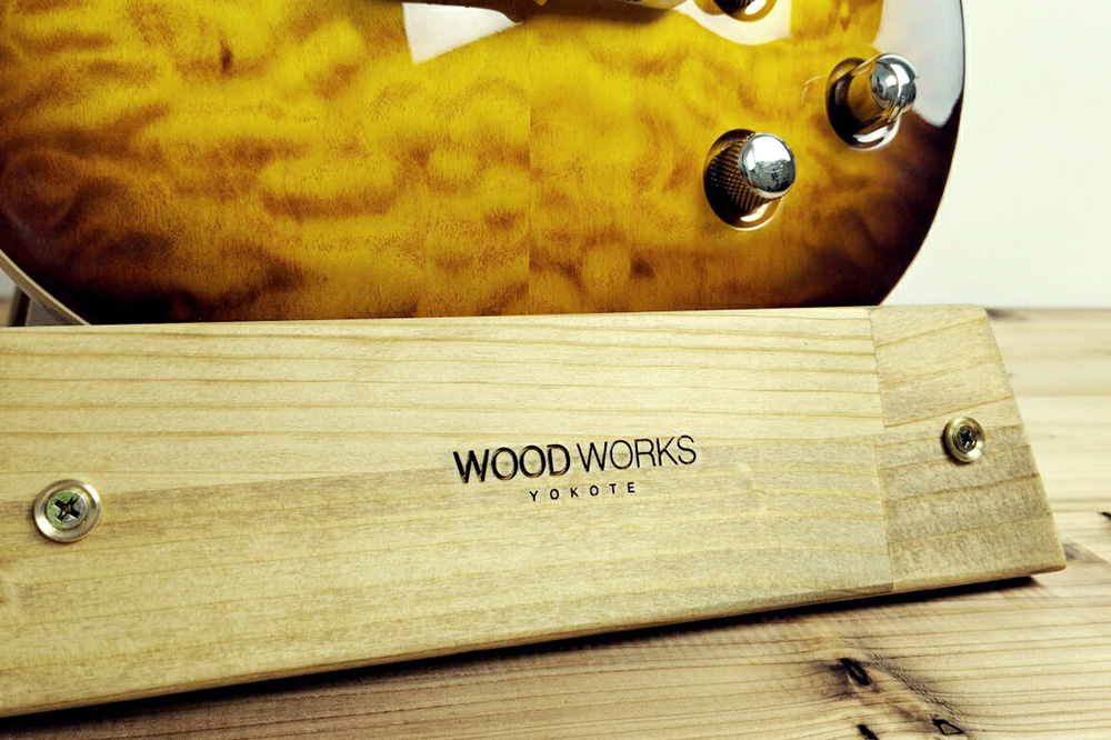 ギタースタンド 1本掛 エレキギター用【本体：ナチュラル】