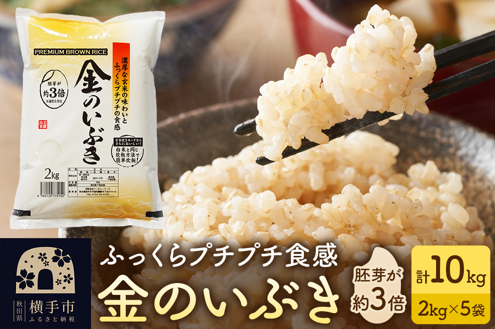 【玄米】令和7年産 金のいぶき 10kg（2kg×5袋）