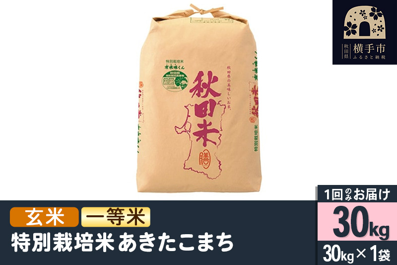 【玄米】令和7年産 特別栽培米あきたこまち（一等米） 30kg