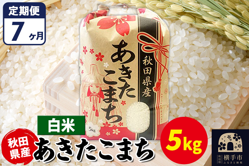 《定期便7ヶ月》あきたこまち 5kg【白米】令和7年産 秋田県産 こまちライン