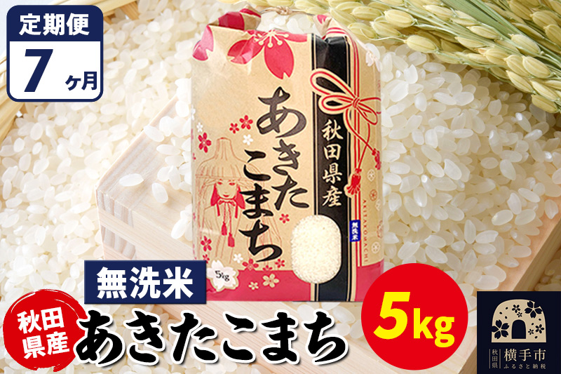 《定期便7ヶ月》あきたこまち 5kg【無洗米】令和7年産 秋田県産 こまちライン