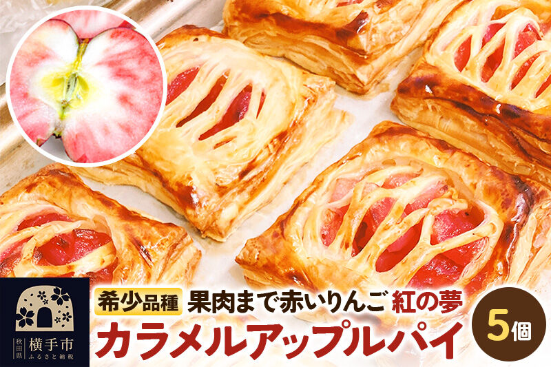 紅の夢カラメルアップルパイ 5個入りセット [アップルパイ 冷凍 林檎 リンゴ りんご フルーツ 果物 紅の夢 小分け 個包装 お菓子 おやつ スイーツ]