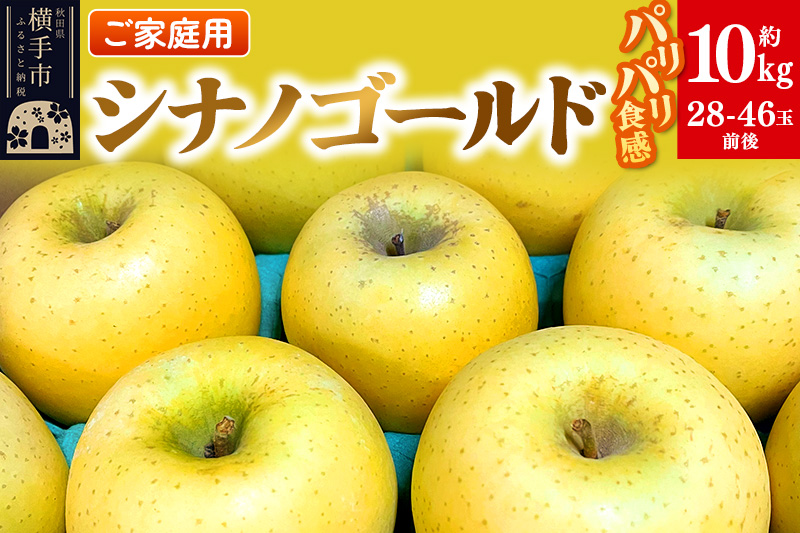 1月中旬より発送 パリパリ食感シナノゴールド ご家庭用 約10kg（28～46玉前後）