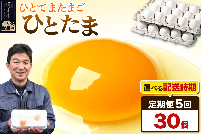 【常温発送】《定期便5ヶ月》ひとたま 30個（業務用）【発送時期が選べる】東海林養鶏場 ひとたま 卵 玉子 たまご タマゴ 5か月 5ヵ月 5カ月 5ケ月 開始時期選べる
