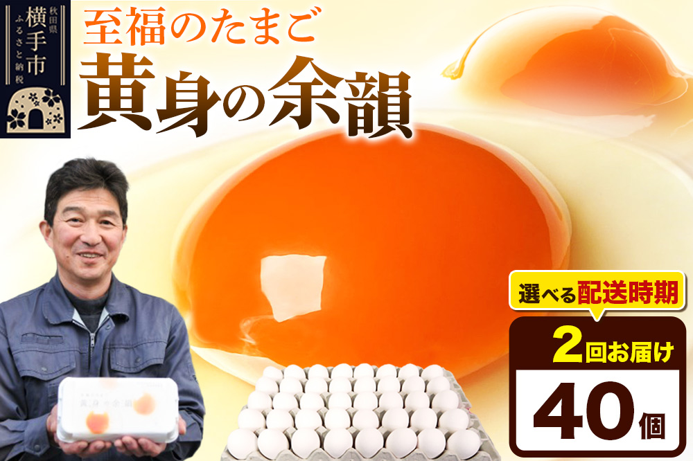 【常温発送】《定期便2ヶ月》黄身の余韻 40個（業務用）【発送時期が選べる】東海林養鶏場 黄身の余韻 卵 玉子 たまご タマゴ 2か月 2ヵ月 2カ月 2ケ月 開始時期選べる