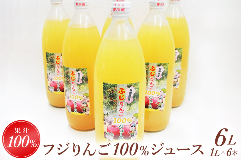 フジリンゴ100%ジュース 1L×6本