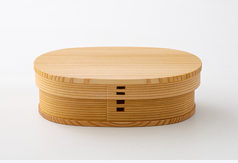 135P6002 【大館曲げわっぱ】小判弁当(小)