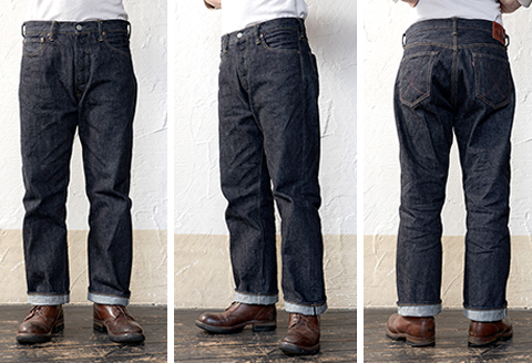 230P7625 秋田の拘り「なまはげジーンズ」赤鬼モデル（レギュラーストレート）32インチ 赤鬼モデル 32インチ