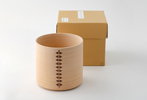 【大館曲げわっぱ】白木 シャンパンクーラー(中) 【配送日指定不可】　2445P6001