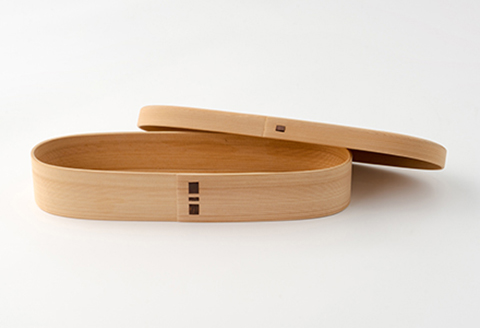 【大館曲げわっぱ】白木　長手弁当箱(中) 【配送日指定不可】　265P6010