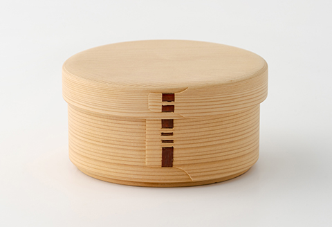 【大館曲げわっぱ】白木　丸弁当箱(四寸) 【配送日指定不可】　185P6008